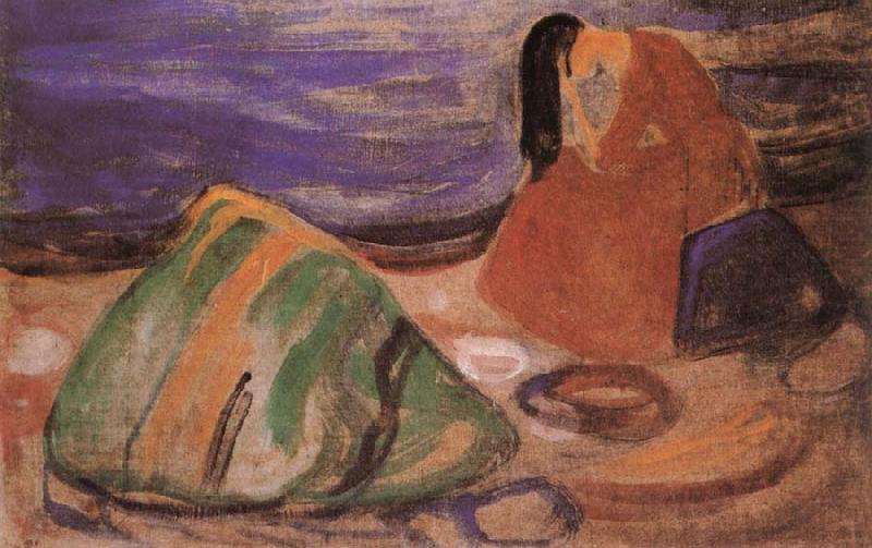 Edvard Munch Crying Girl china oil painting image